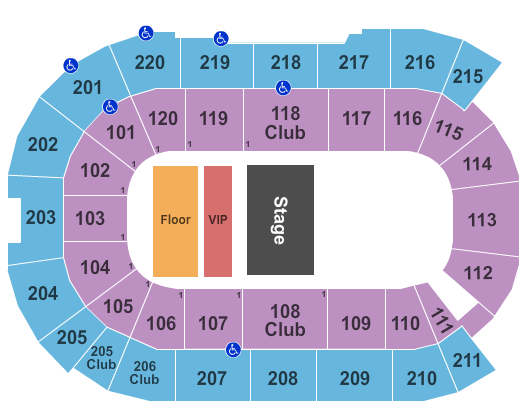 Angel of the Winds Arena Halfhouse VIP Seating Chart