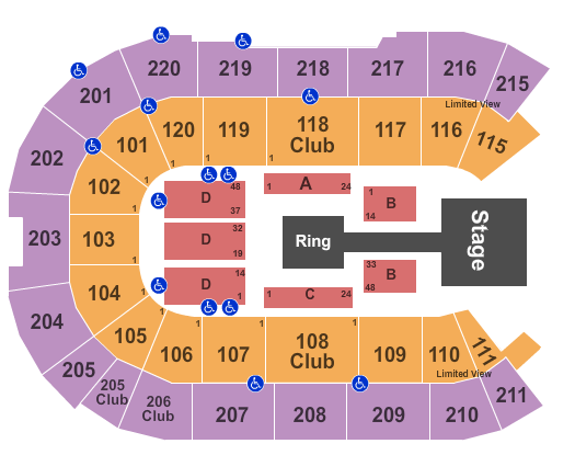 Angel of the Winds Arena WWE Seating Chart