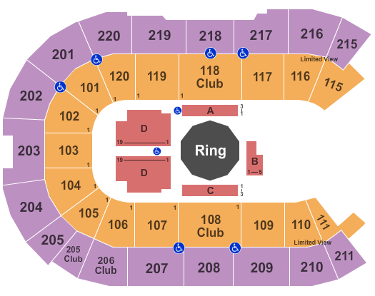 Angel of the Winds Arena World Series of Fighting Seating Chart