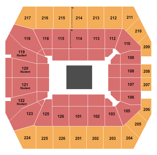 Xfinity Center - College Park Wrestling Seating Chart