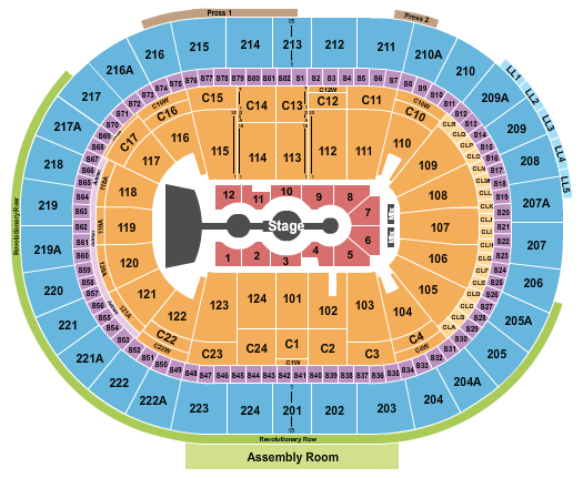 Gracie Abrams Xfinity Mobile Arena Seating Chart