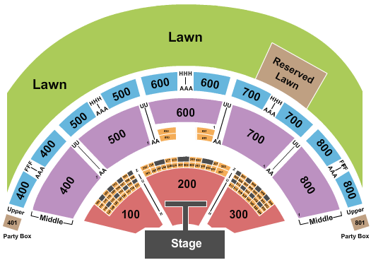 Xfinity Theatre End Stage Seating Chart