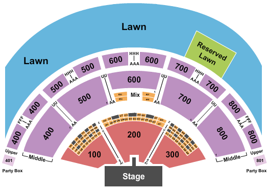 Xfinity Theatre Hootie Seating Chart