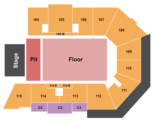 Xtream Arena Endstage Pit Seating Chart