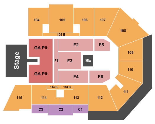 Xtream Arena Parker McCollum Seating Chart