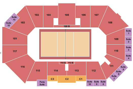 Xtream Arena Volleyball Seating Chart