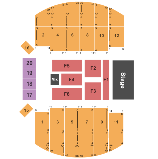 Yakima Valley Sundome Journey Seating Chart