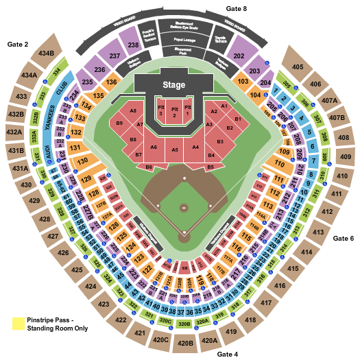 Yankee Stadium Bad Bunny Seating Chart