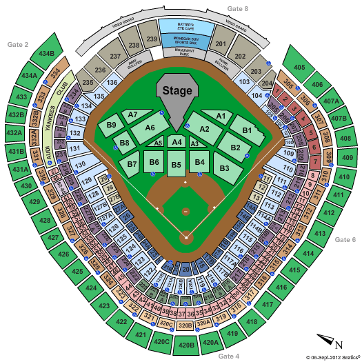 Yankee Stadium Madonna Seating Chart