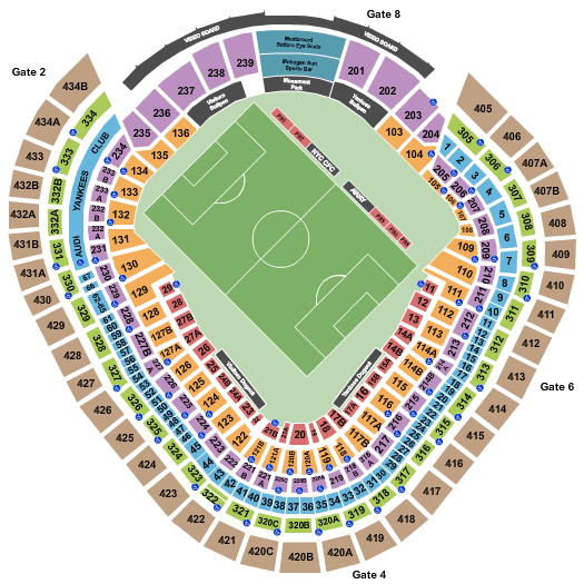 Yankee Stadium Soccer 2 Seating Chart