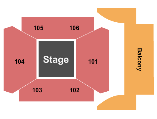 Yucaipa Performing Arts Center Indoor Theatre Center Stage Seating Chart