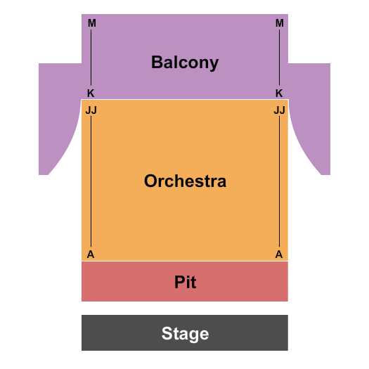 Yucaipa Performing Arts Center Indoor Theatre Endstage Pit Seating Chart
