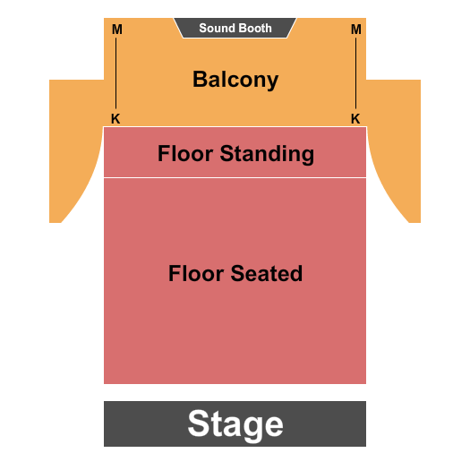 Yucaipa Performing Arts Center Indoor Theatre Floor Seated/Standing Seating Chart
