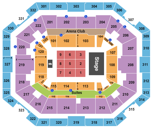 seating chart for The Yuengling Center - Gabriel Iglesias - eventticketscenter.com