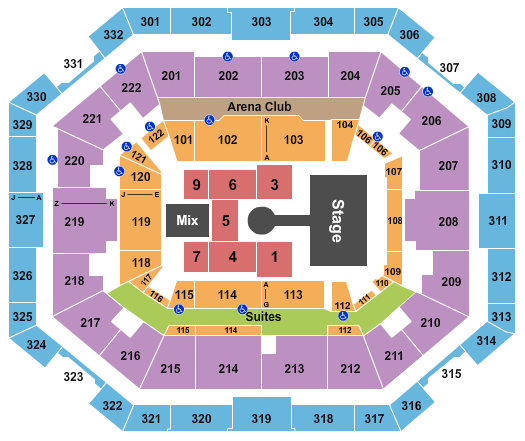 The Yuengling Center Rod Wave Seating Chart
