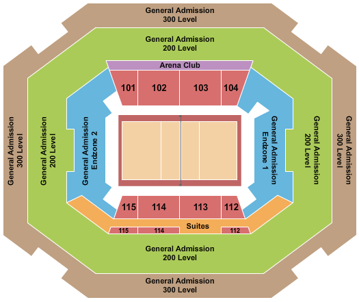 The Yuengling Center Volleyball Seating Chart