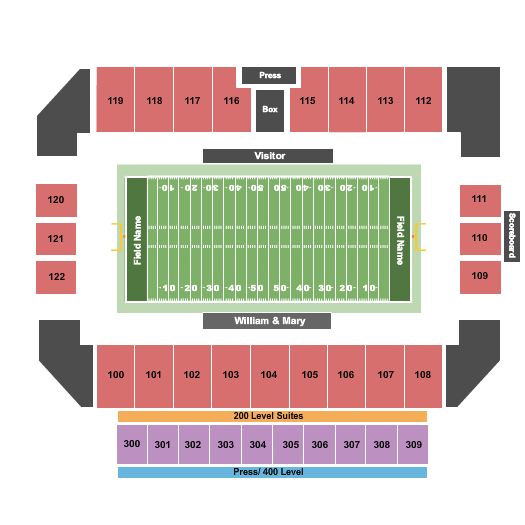 Zable Stadium Football Seating Chart
