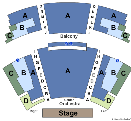 The Topfer Theatre at Zachary Scott Theatre Center End Stage Seating Chart