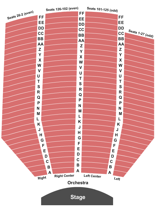 Zeiterion Theatre Seating Map