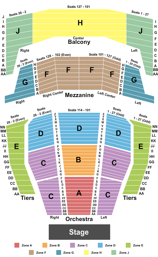 Zellerbach Hall Endstage IntZone Seating Chart