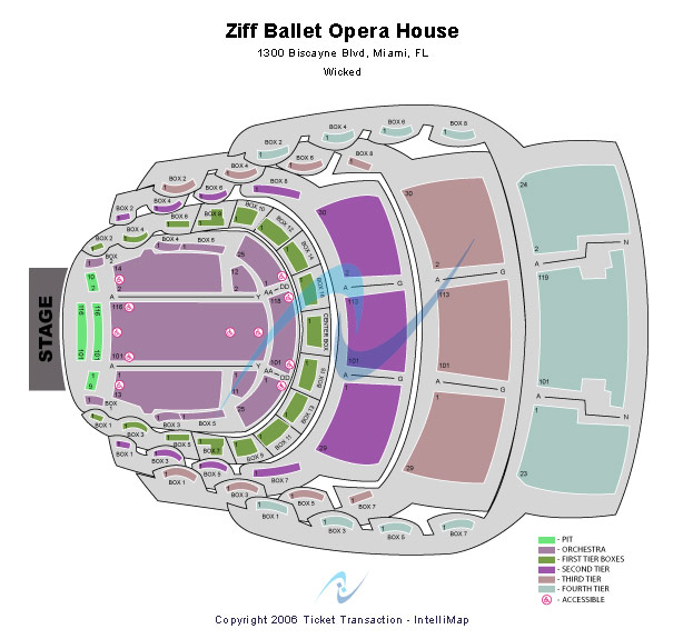 Ziff Opera House At The Adrienne Arsht Center Wicked Seating Chart