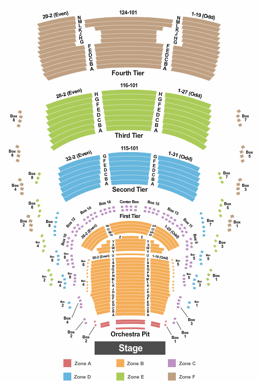 Ziff Opera House At The Adrienne Arsht Center Seating Map
