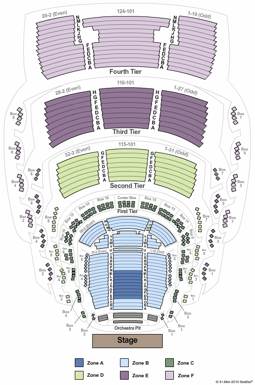 Ziff Opera House At The Adrienne Arsht Center End Stage No Pit - Int Zone Seating Chart
