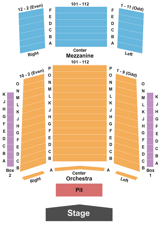 Zilkha Hall - Hobby Center Seating Chart