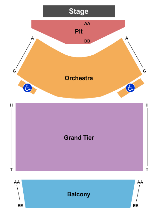 seating chart for Zoellner Arts Center - Baker Hall - Endstage - eventticketscenter.com
