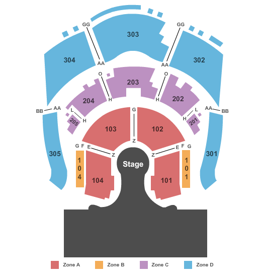 Zumanity Seating Chart Section 101