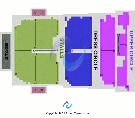 Adelphi Theatre EndStage Seating Chart