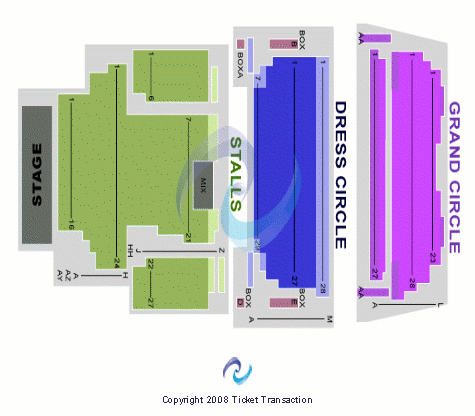 Aldwych Theatre EndStage Seating Chart