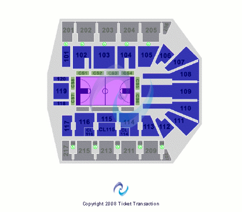 American Bank Center Basketball Seating Chart