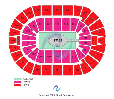 BOK Center Center Stage Seating Chart