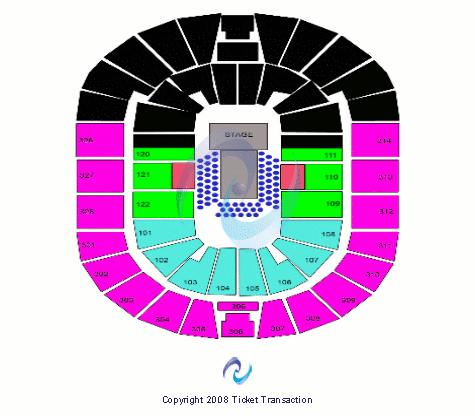 BOK Center Dancing Seating Chart