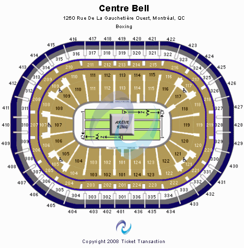 Centre Bell Boxing Seating Chart