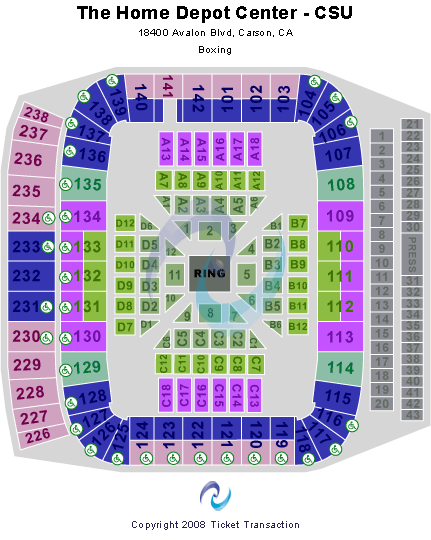 Dignity Health Sports Park - Stadium Boxing Seating Chart