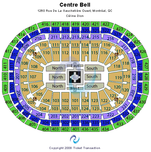 Centre Bell Celine Dion Seating Chart