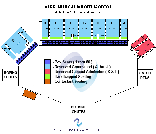 Elks-unocal Event Center Rodeo Seating Chart