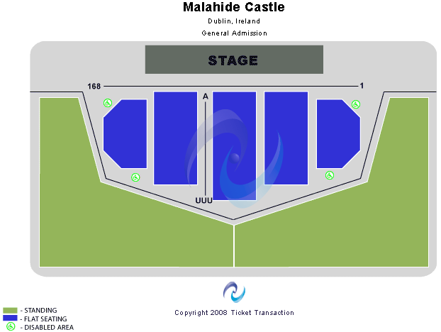 Malahide Castle - Dublin End Stage Seating Chart
