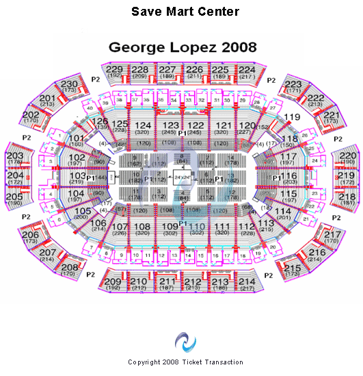 Save Mart Center George Lopez Seating Chart
