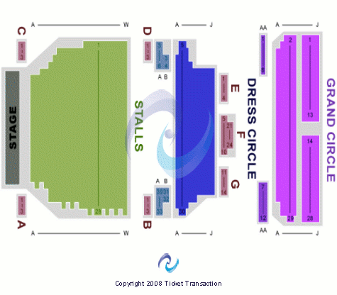 Gielgud Theatre Seating Map