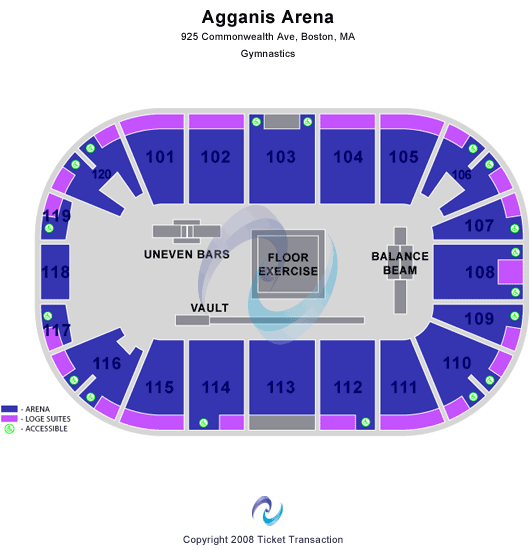Agganis Arena Gymnastics Seating Chart