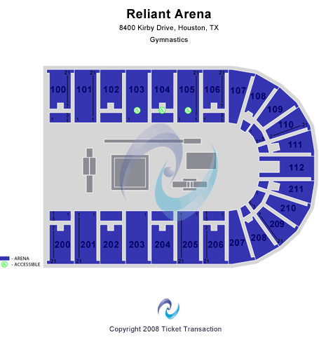 NRG Arena Gymnastics Seating Chart