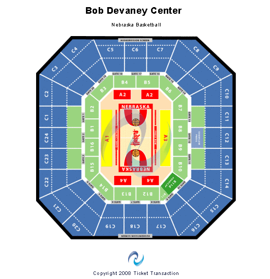 Bob Devaney Sports Center Standard Seating Chart