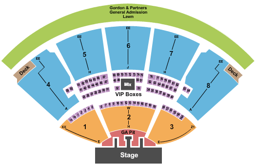 iTHINK Financial Amphitheatre Lumineers Seating Chart