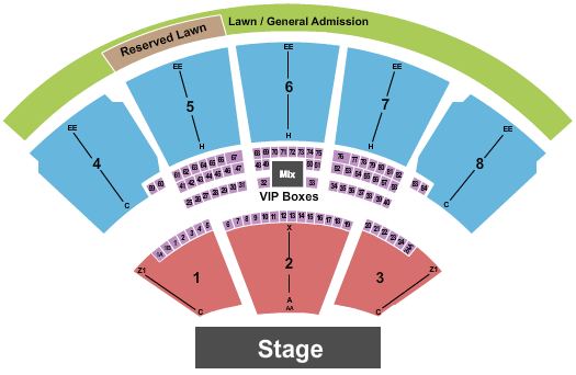 iTHINK Financial Amphitheatre Distrubed Seating Chart