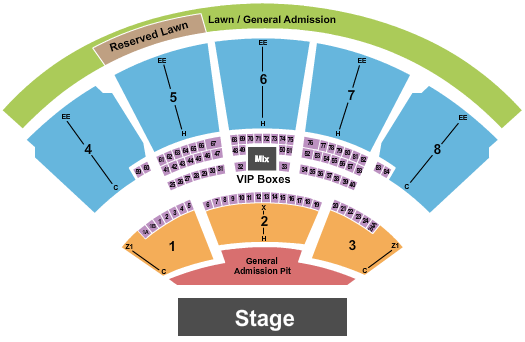 iTHINK Financial Amphitheatre Seating Map