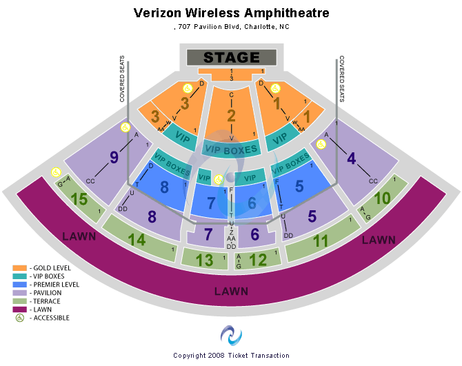 PNC Music Pavilion - Charlotte Kenny Chesney Seating Chart