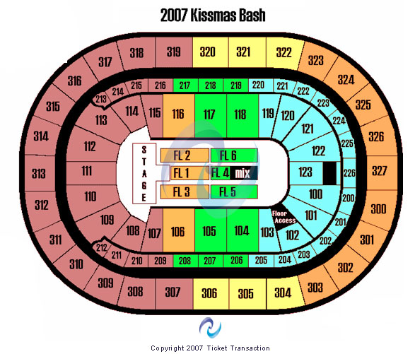 KeyBank Center Kissmas Bash Seating Chart